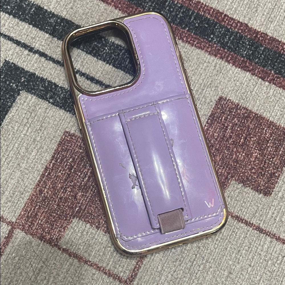 Walli Cases IPhone 16 Pro Purple Phone Case with Card Holder